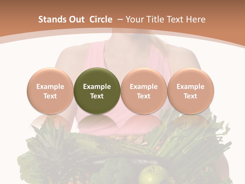 Groceries Basket Healthy Eating PowerPoint Template