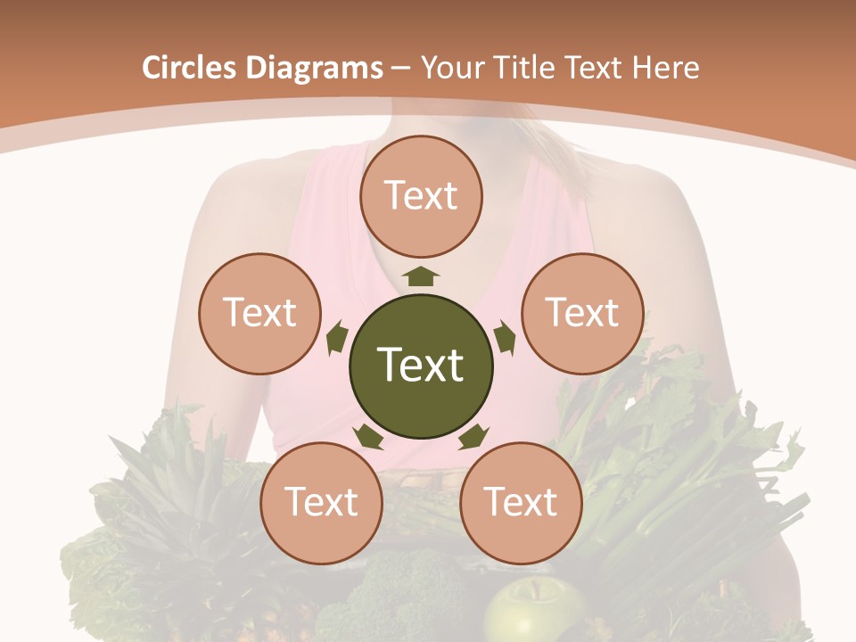 Groceries Basket Healthy Eating PowerPoint Template