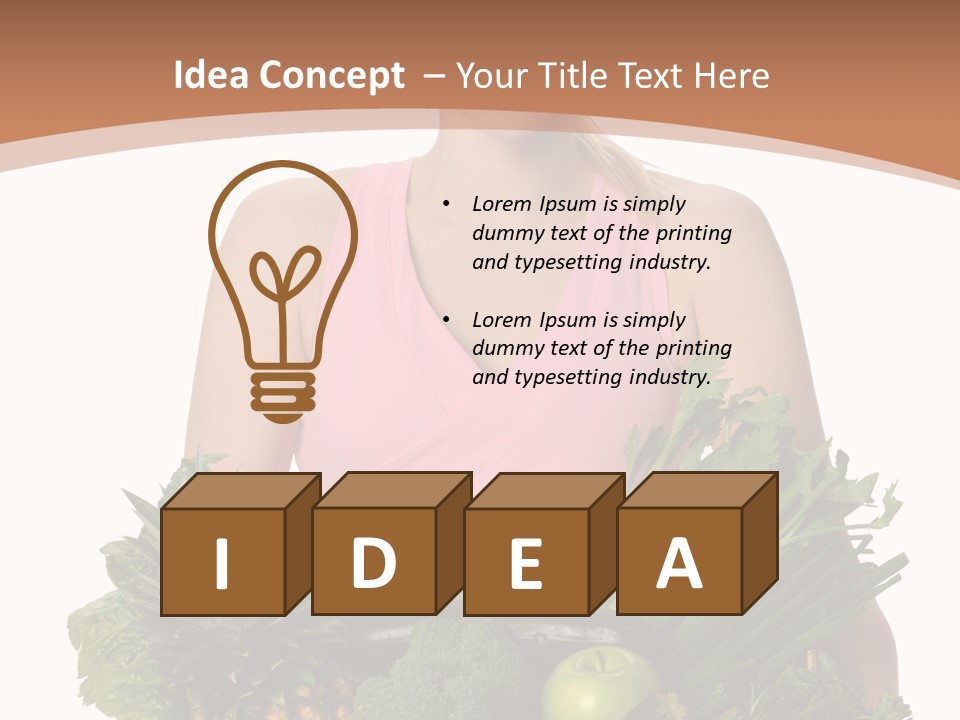 Groceries Basket Healthy Eating PowerPoint Template