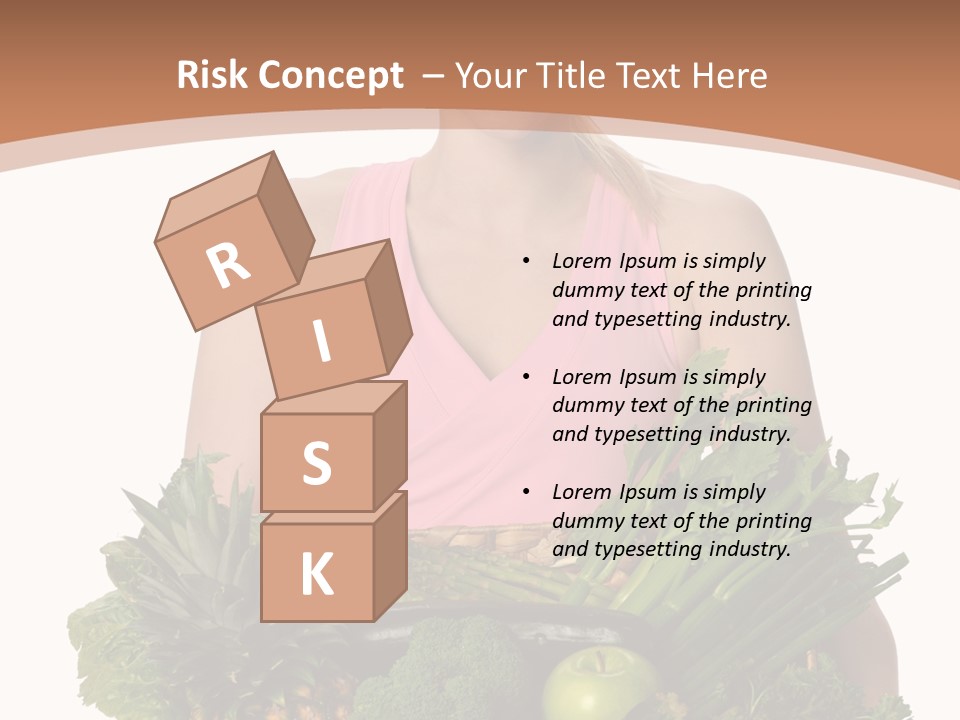 Groceries Basket Healthy Eating PowerPoint Template