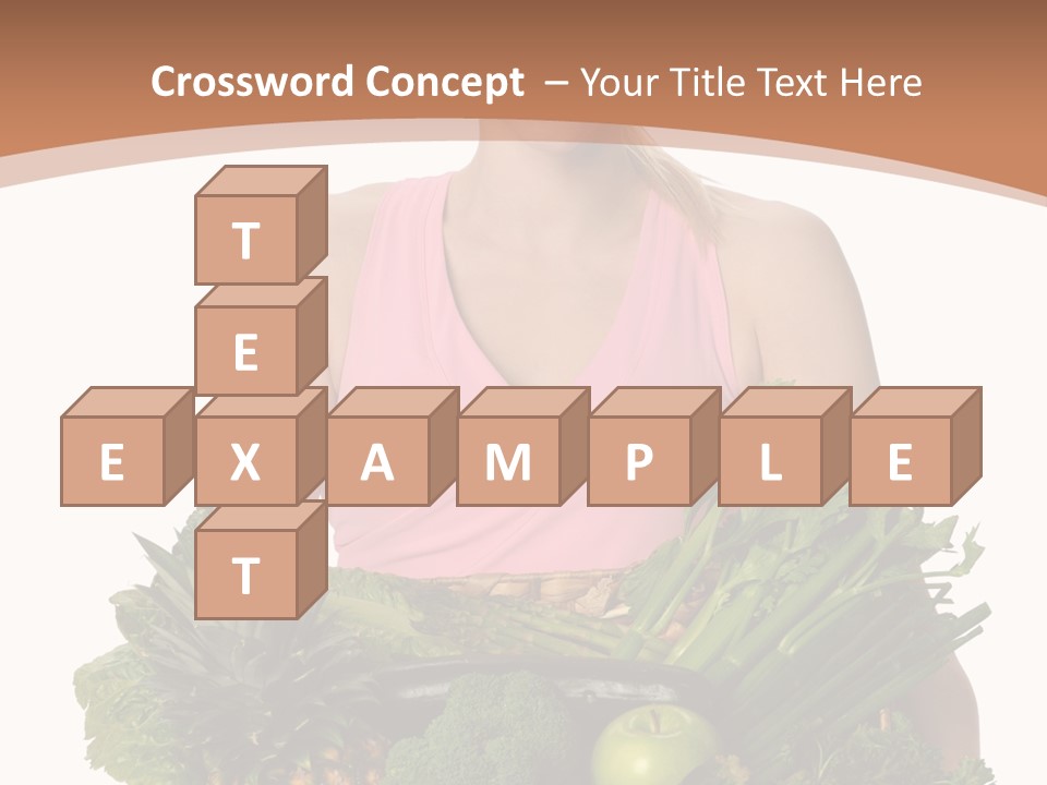 Groceries Basket Healthy Eating PowerPoint Template