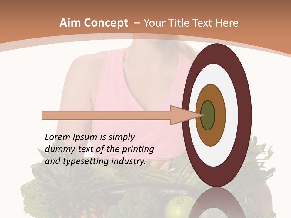 Groceries Basket Healthy Eating PowerPoint Template