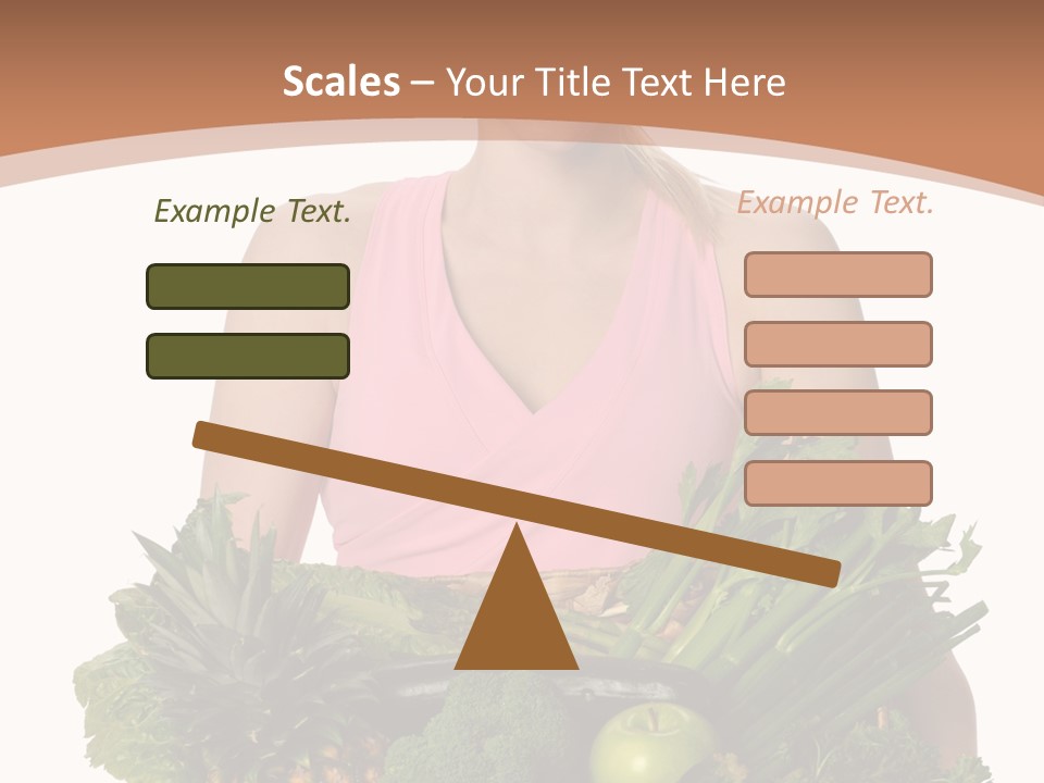 Groceries Basket Healthy Eating PowerPoint Template