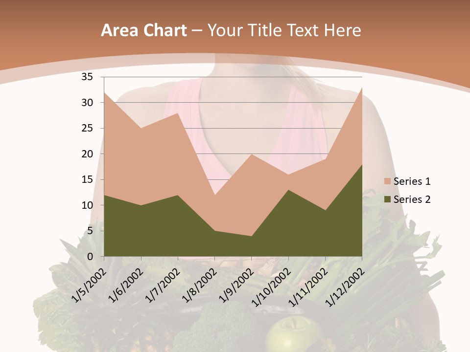 Groceries Basket Healthy Eating PowerPoint Template