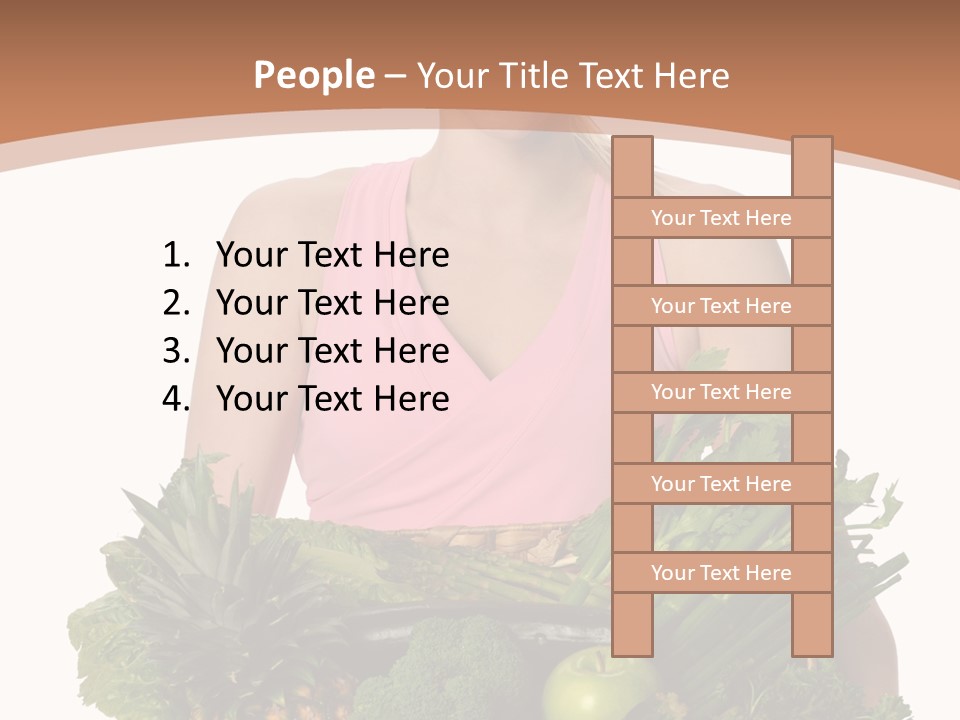 Groceries Basket Healthy Eating PowerPoint Template