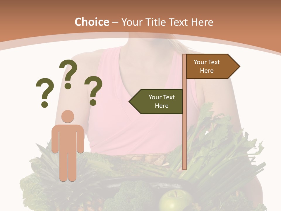 Groceries Basket Healthy Eating PowerPoint Template