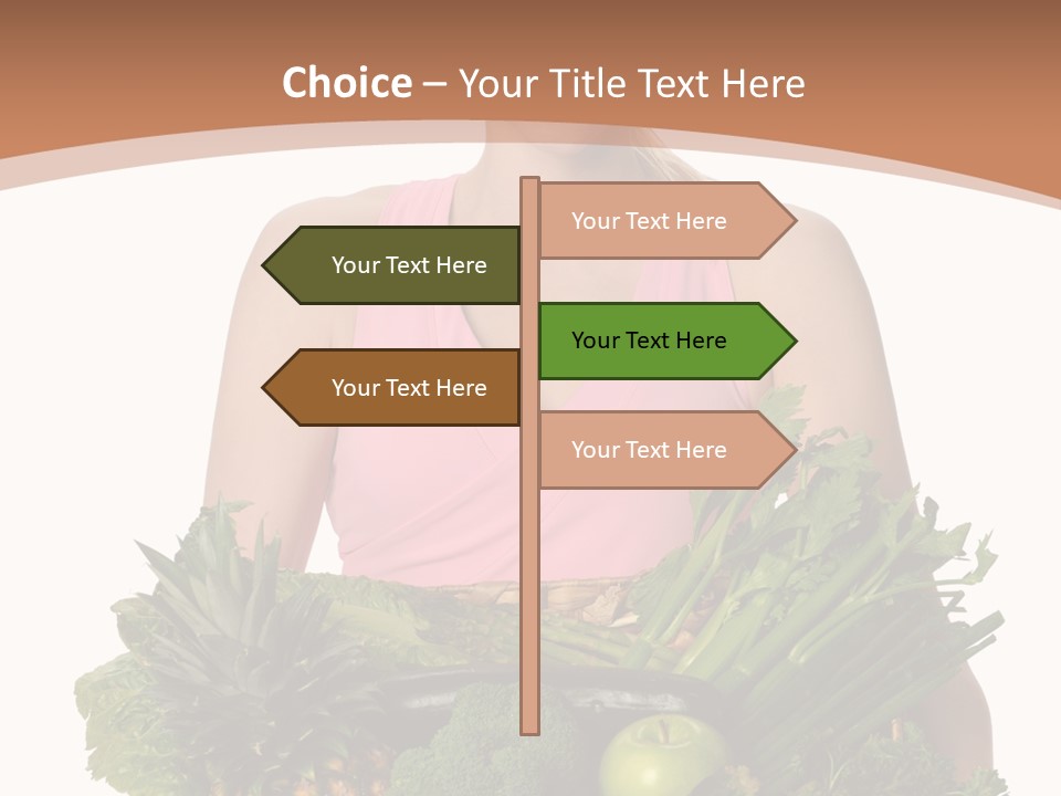 Groceries Basket Healthy Eating PowerPoint Template