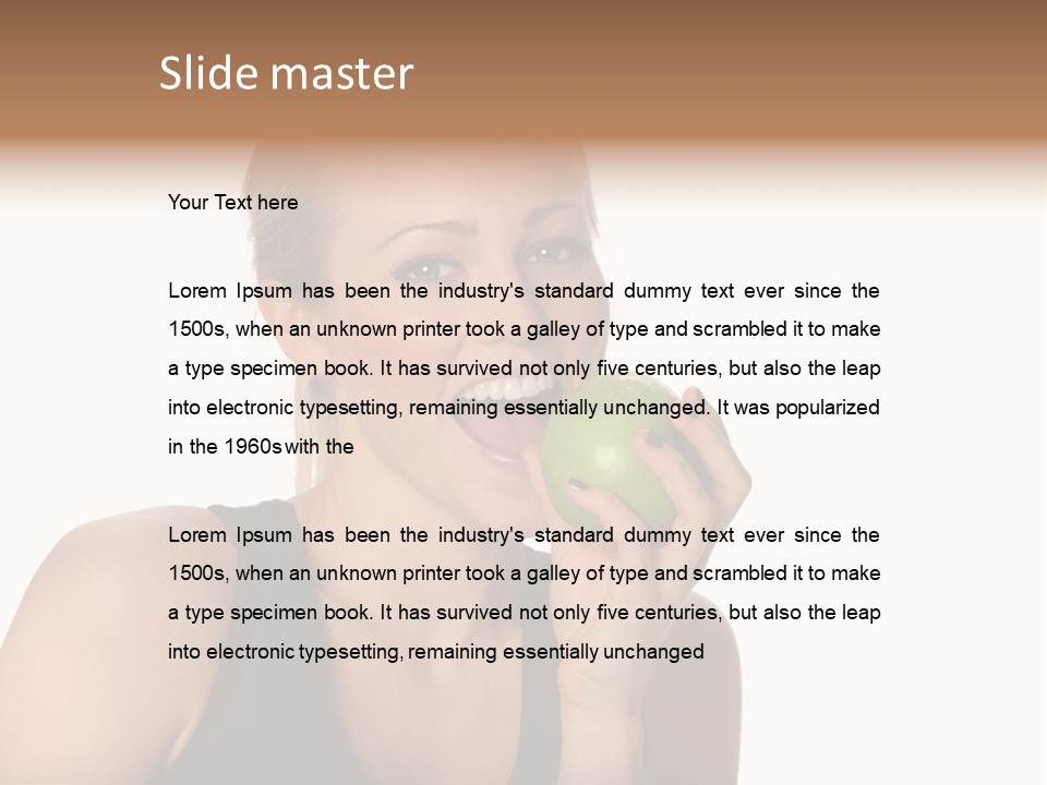 Human Hair Human Lips Make Up PowerPoint Template