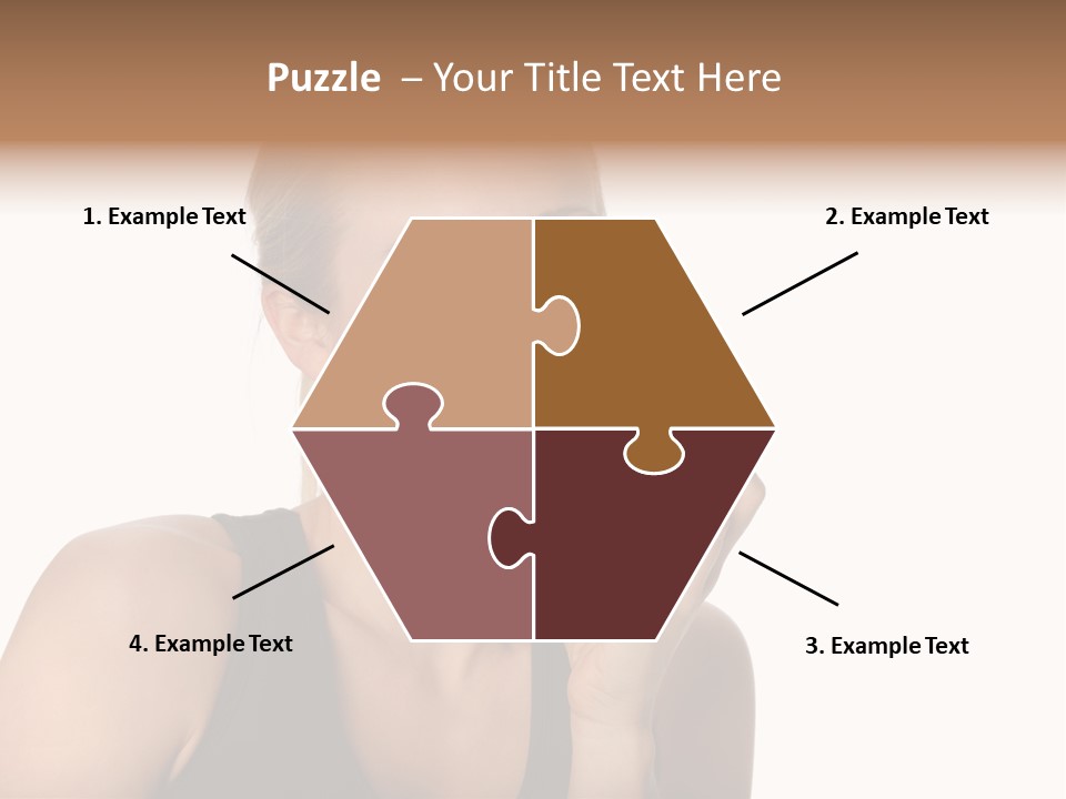 Human Hair Human Lips Make Up PowerPoint Template