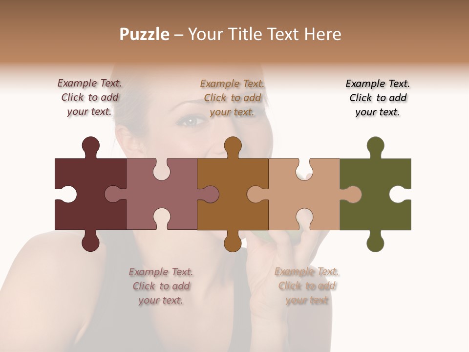 Human Hair Human Lips Make Up PowerPoint Template