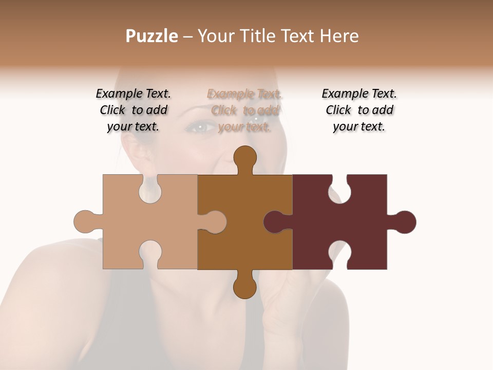 Human Hair Human Lips Make Up PowerPoint Template