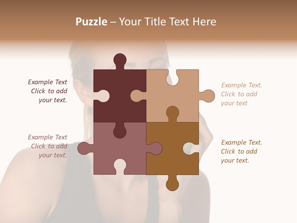 Human Hair Human Lips Make Up PowerPoint Template