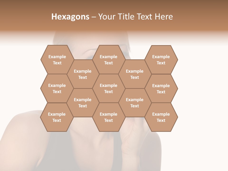 Human Hair Human Lips Make Up PowerPoint Template