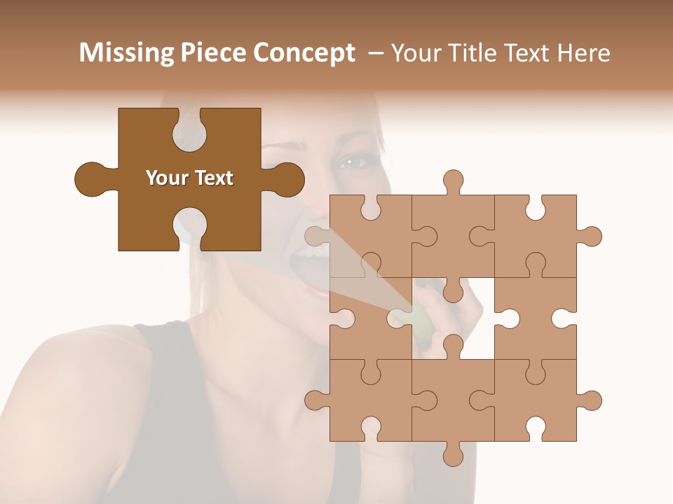 Human Hair Human Lips Make Up PowerPoint Template