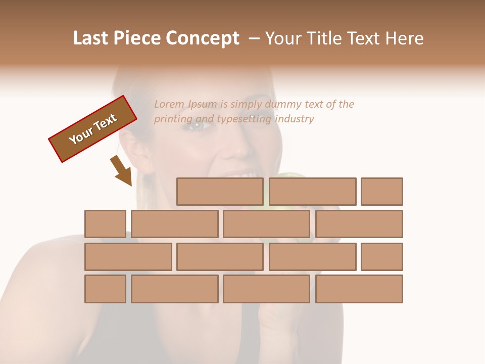 Human Hair Human Lips Make Up PowerPoint Template