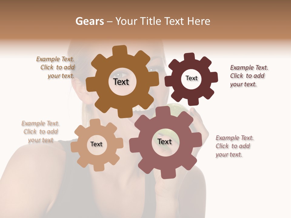 Human Hair Human Lips Make Up PowerPoint Template