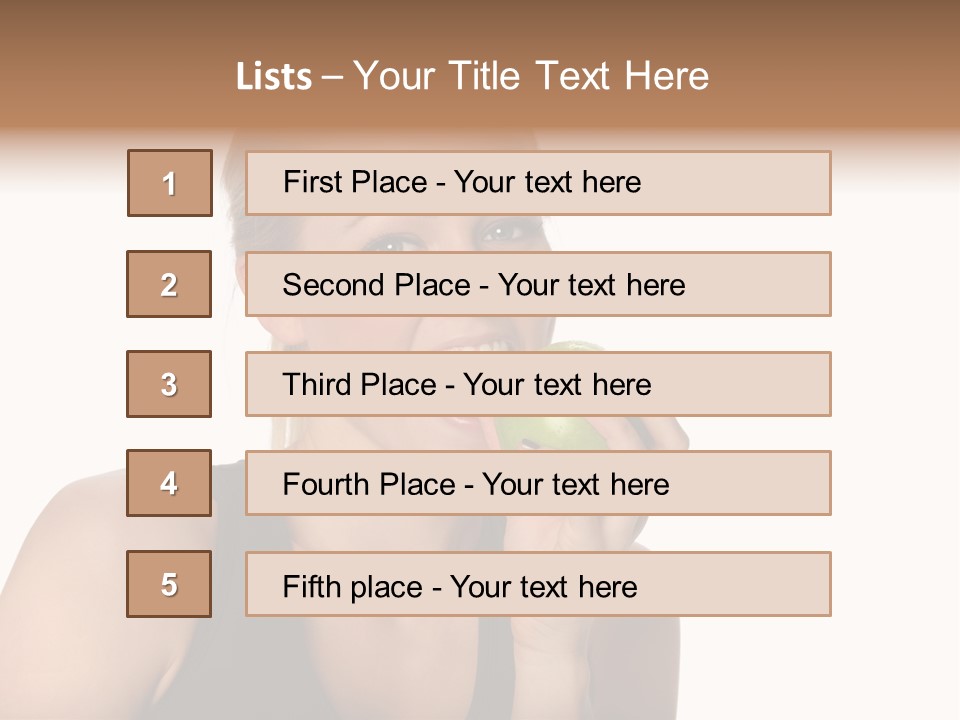 Human Hair Human Lips Make Up PowerPoint Template