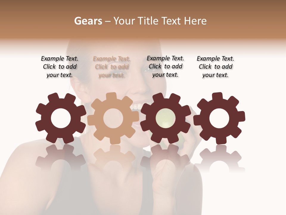 Human Hair Human Lips Make Up PowerPoint Template