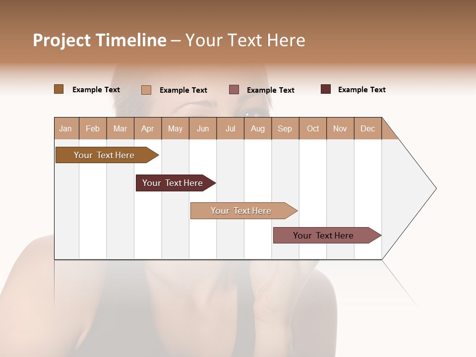 Human Hair Human Lips Make Up PowerPoint Template