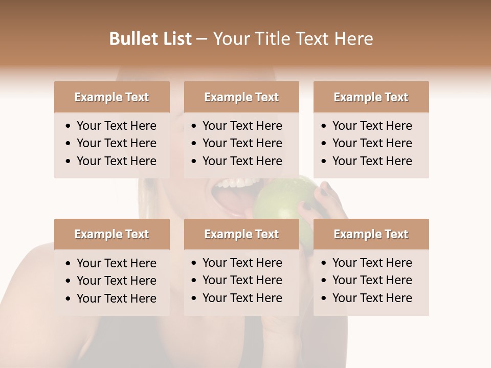 Human Hair Human Lips Make Up PowerPoint Template