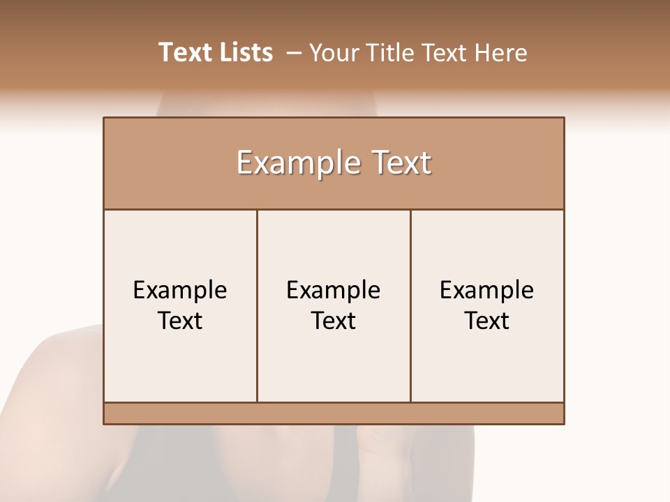 Human Hair Human Lips Make Up PowerPoint Template