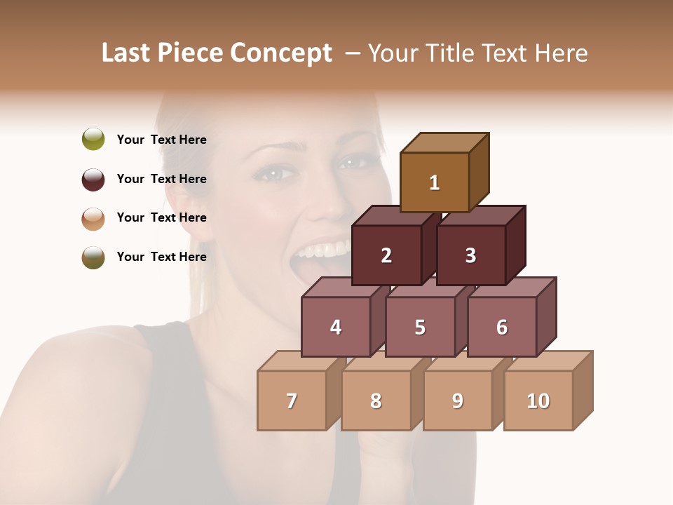 Human Hair Human Lips Make Up PowerPoint Template