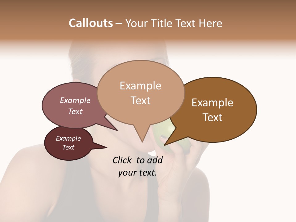 Human Hair Human Lips Make Up PowerPoint Template