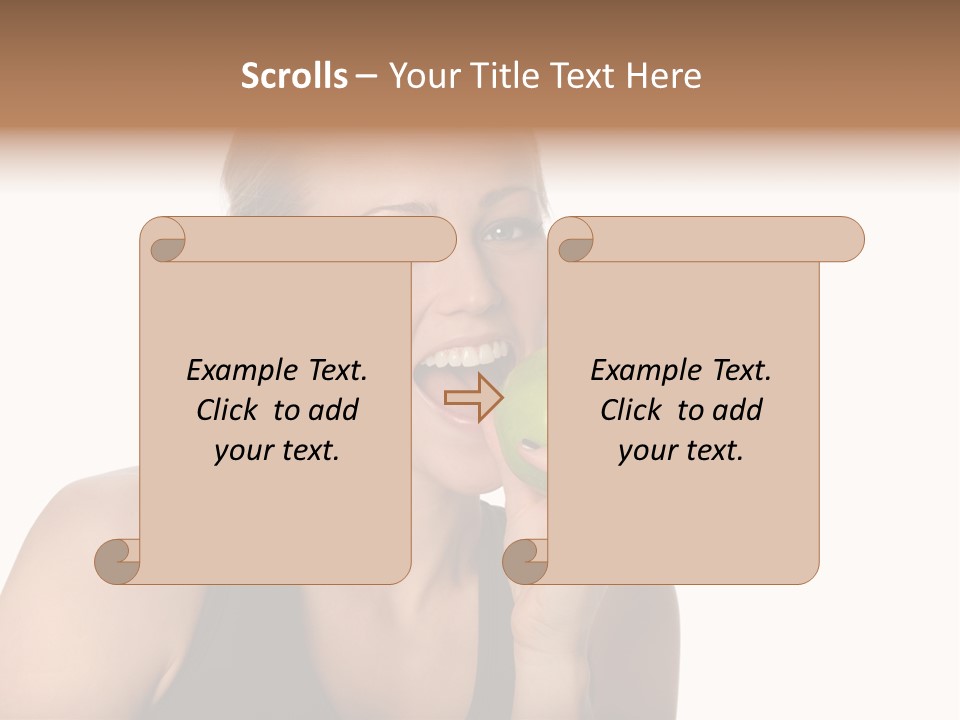 Human Hair Human Lips Make Up PowerPoint Template