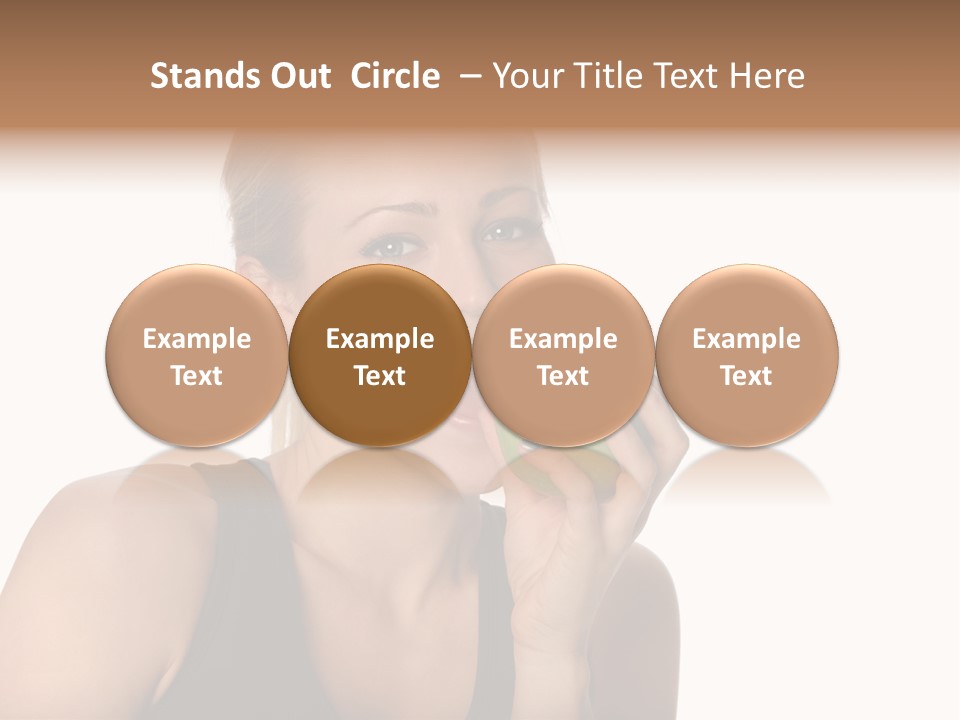 Human Hair Human Lips Make Up PowerPoint Template