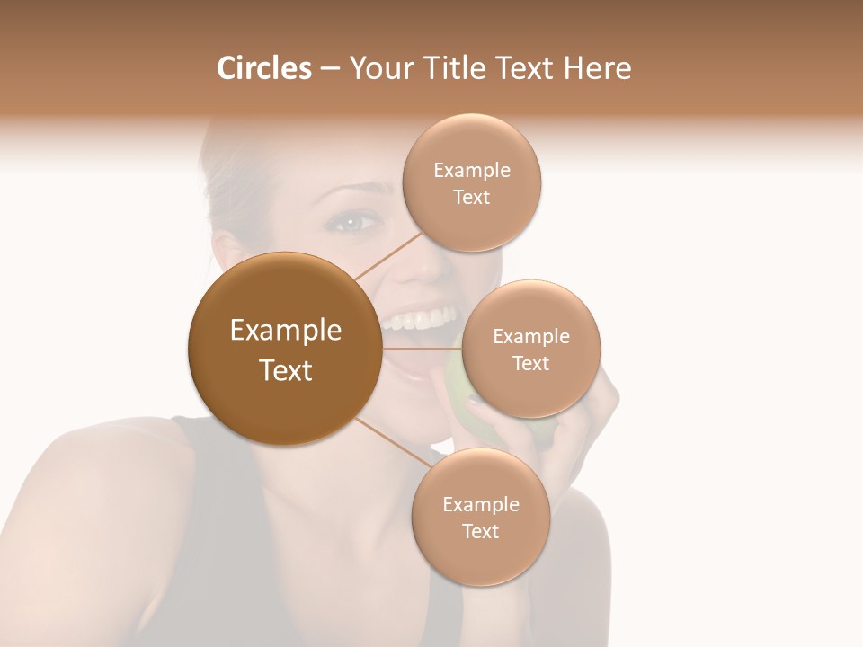 Human Hair Human Lips Make Up PowerPoint Template