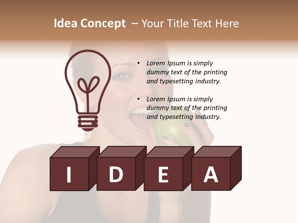 Human Hair Human Lips Make Up PowerPoint Template