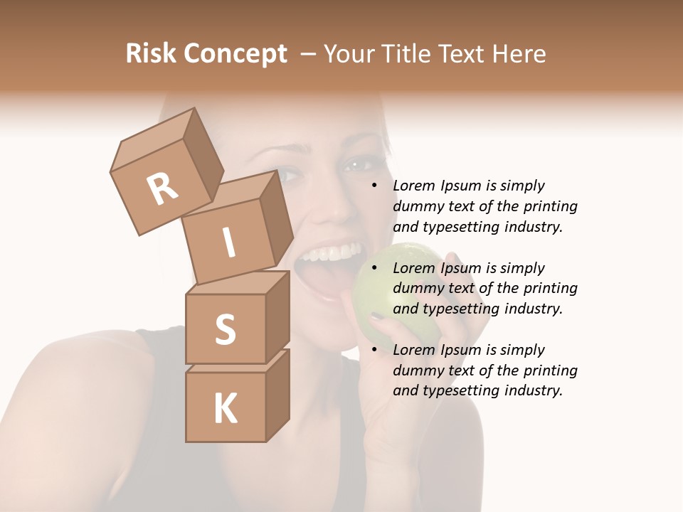 Human Hair Human Lips Make Up PowerPoint Template