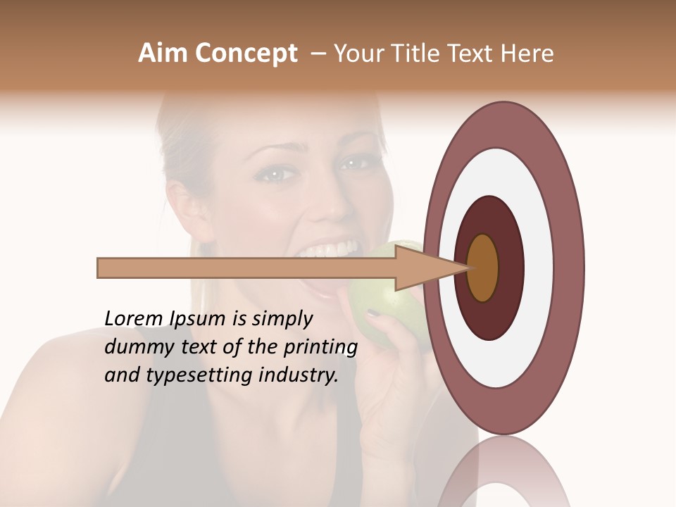 Human Hair Human Lips Make Up PowerPoint Template