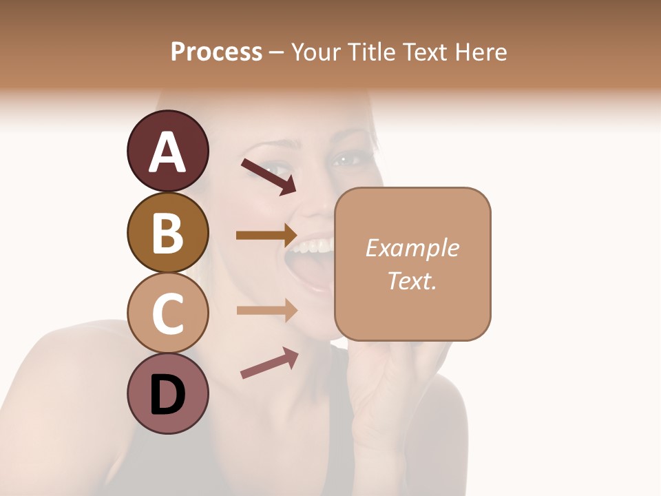 Human Hair Human Lips Make Up PowerPoint Template