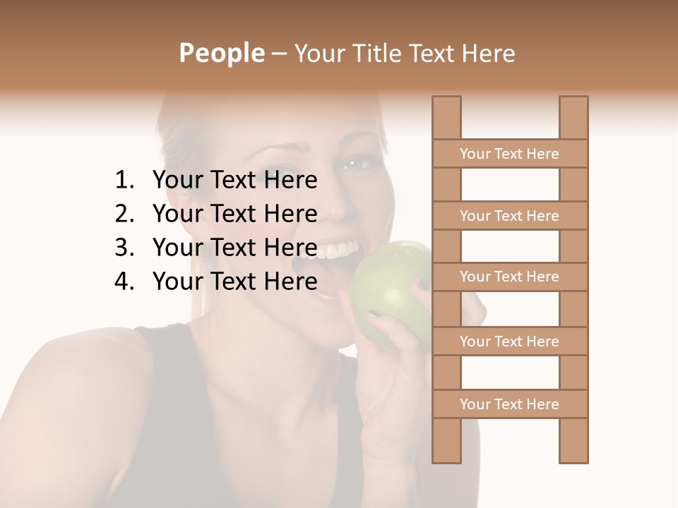 Human Hair Human Lips Make Up PowerPoint Template
