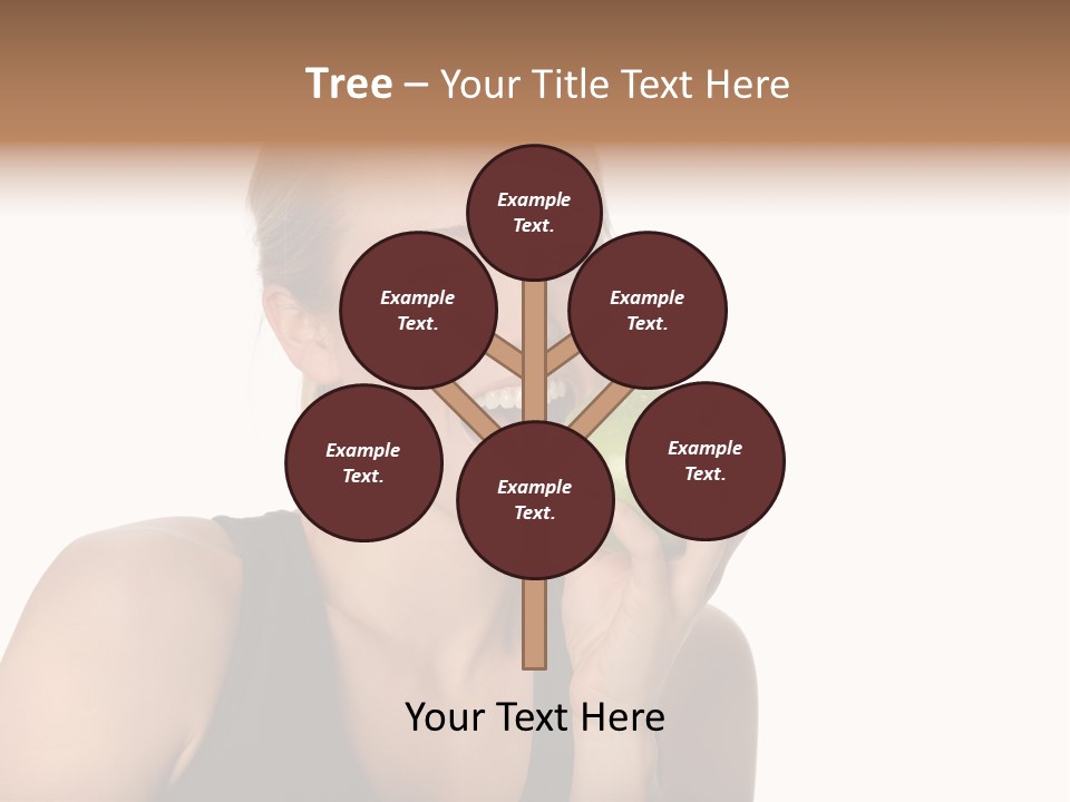 Human Hair Human Lips Make Up PowerPoint Template