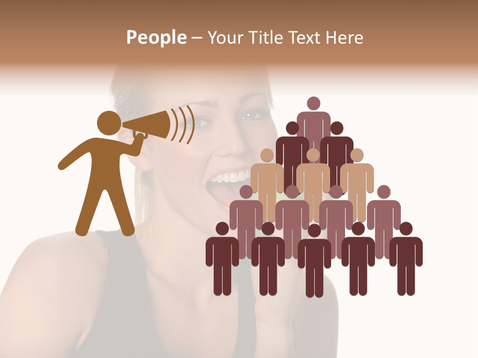 Human Hair Human Lips Make Up PowerPoint Template