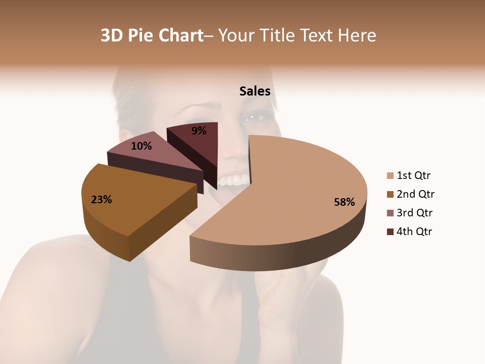 Human Hair Human Lips Make Up PowerPoint Template
