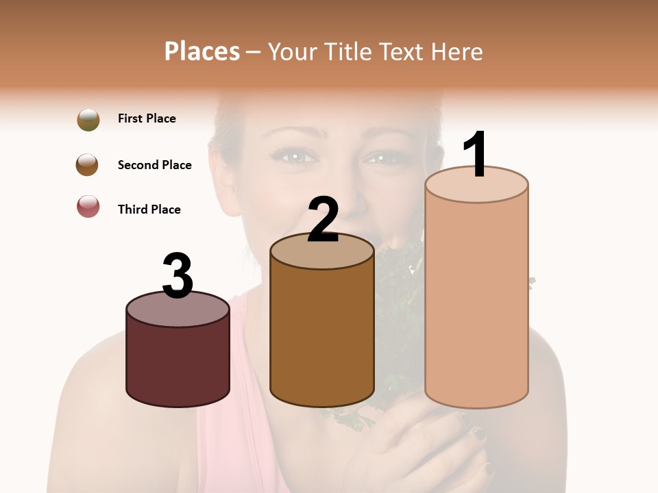 Holding Happy Lettuce PowerPoint Template