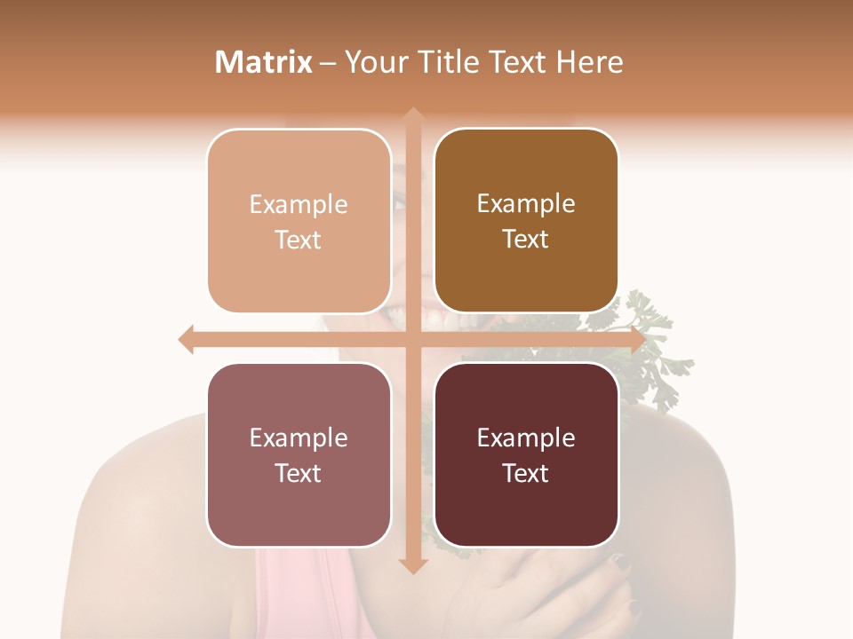 Holding Happy Lettuce PowerPoint Template