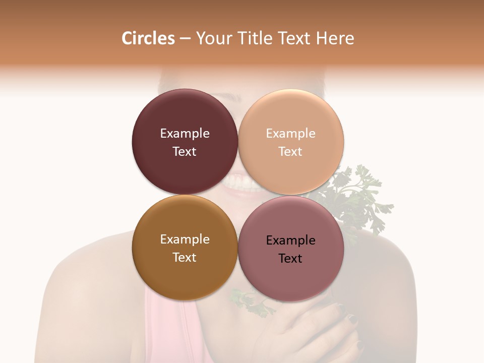 Holding Happy Lettuce PowerPoint Template