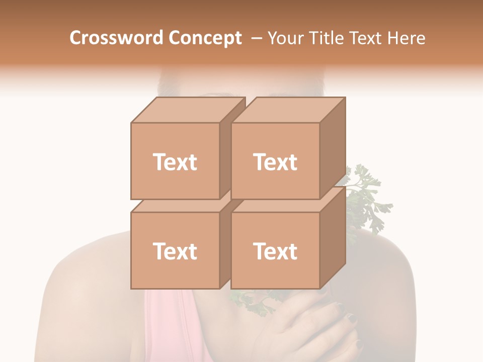 Holding Happy Lettuce PowerPoint Template