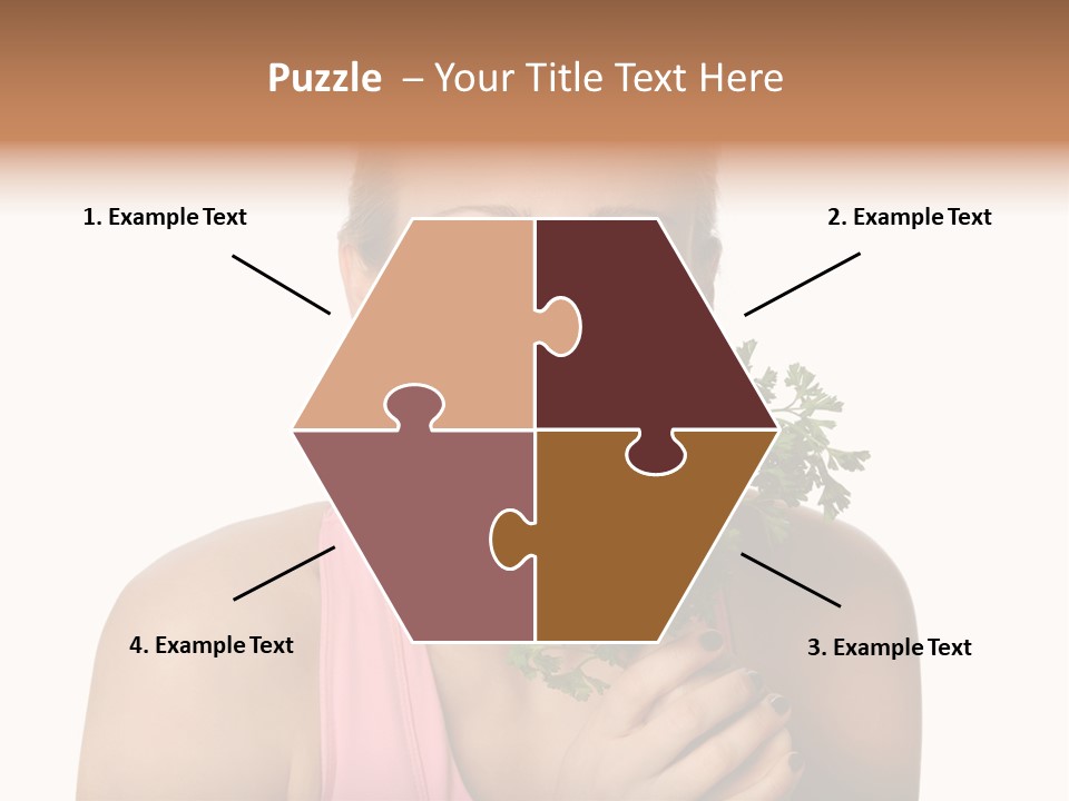 Holding Happy Lettuce PowerPoint Template