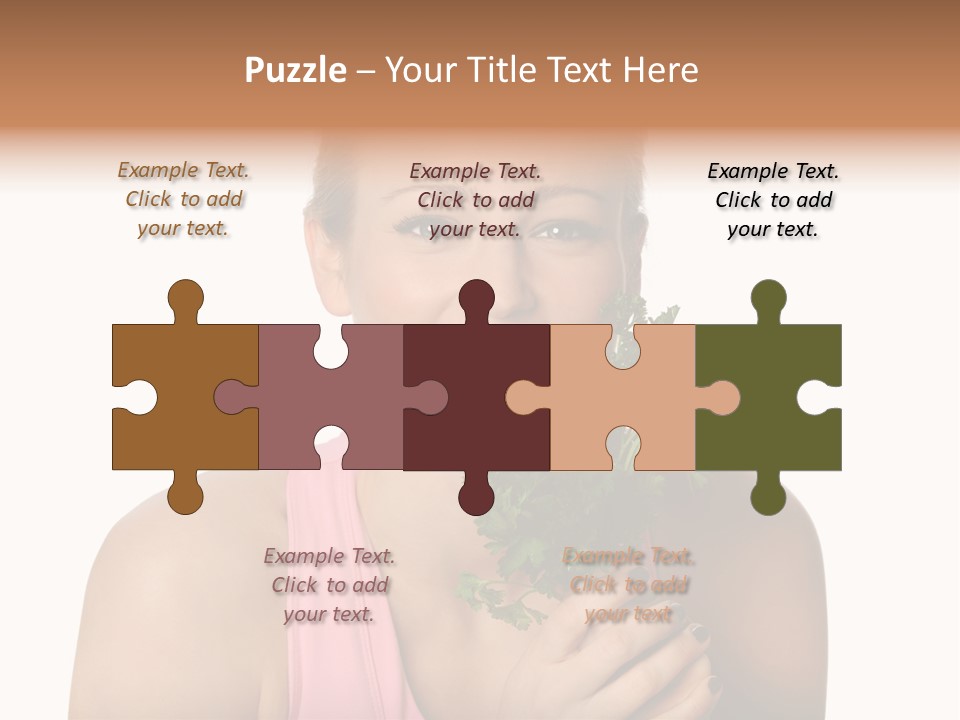 Holding Happy Lettuce PowerPoint Template