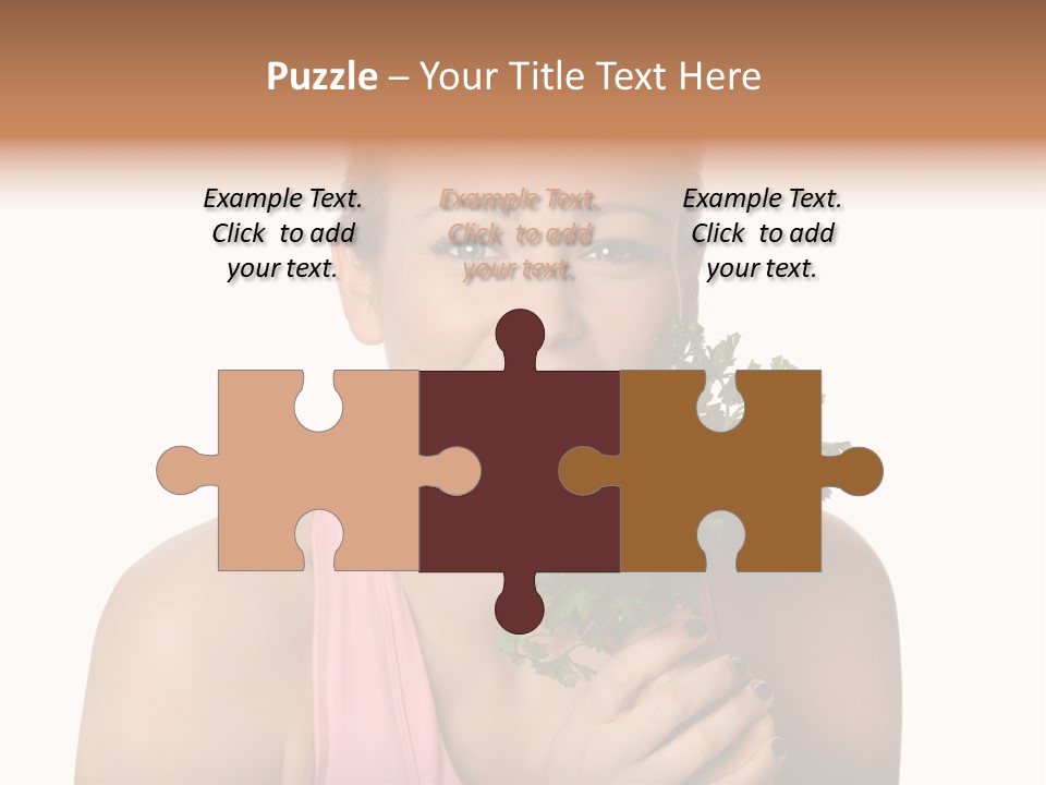 Holding Happy Lettuce PowerPoint Template