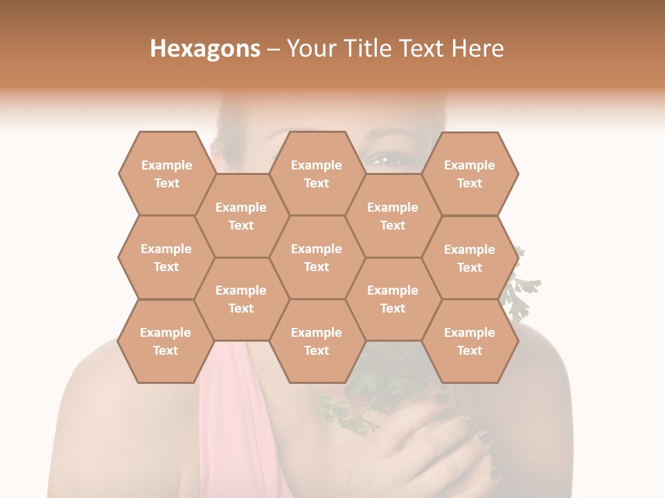 Holding Happy Lettuce PowerPoint Template