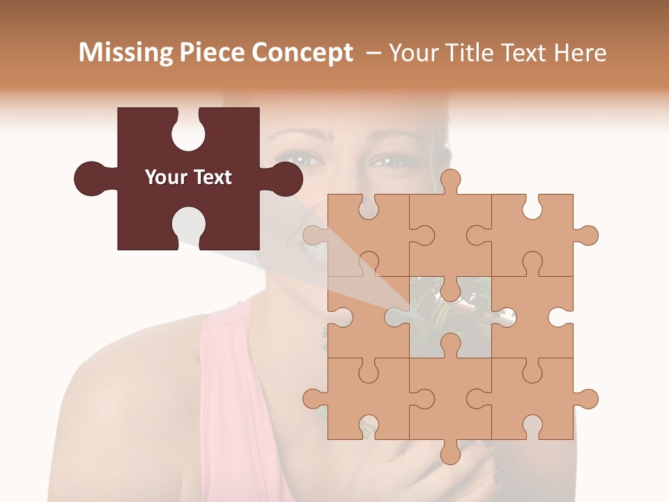 Holding Happy Lettuce PowerPoint Template