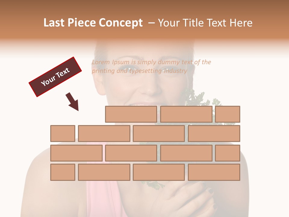 Holding Happy Lettuce PowerPoint Template