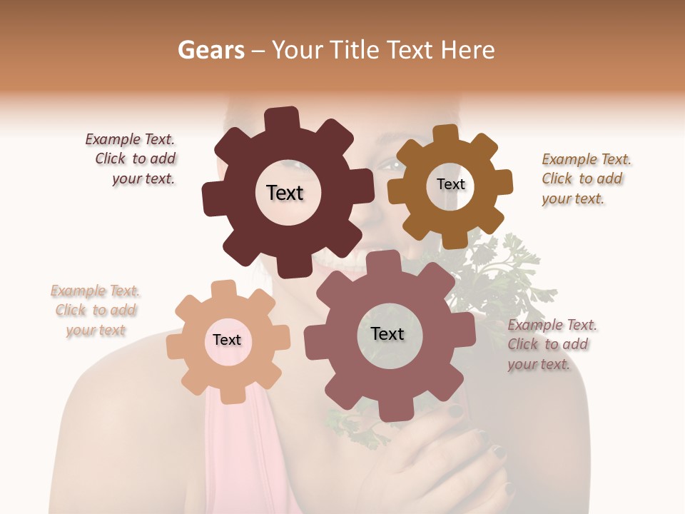 Holding Happy Lettuce PowerPoint Template