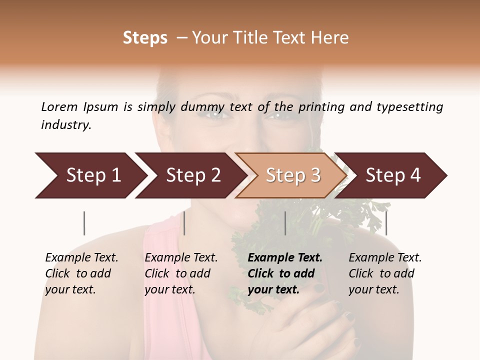 Holding Happy Lettuce PowerPoint Template